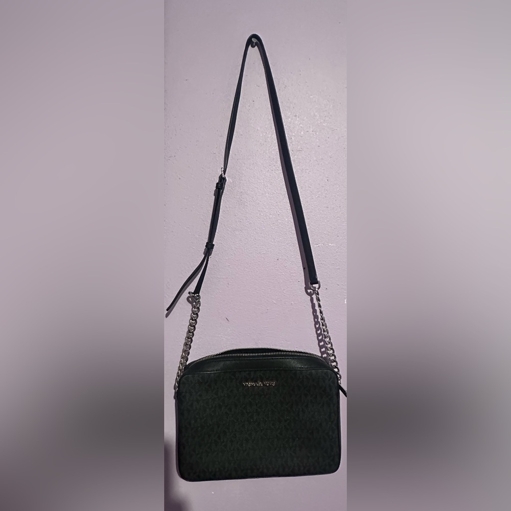 Michael Kors Dark black Crossbody Bag with Chain Strap